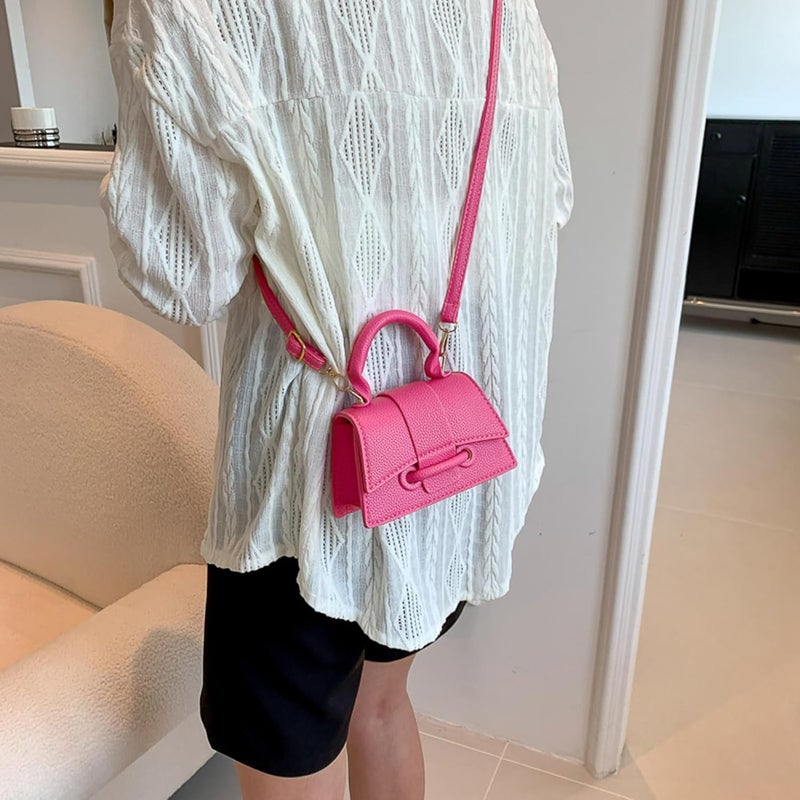 FALETO Mini Purses for Women Cute Top Handle Crossbody Bag Stylish Tiny Clutch Handbag with Strap - Image 5